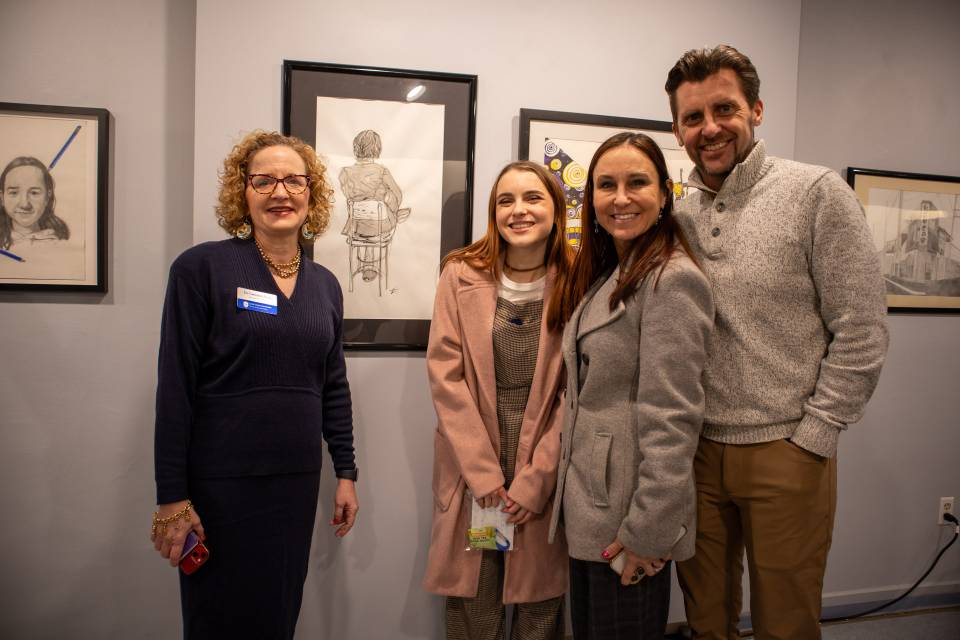 Dr. Cathleen Fleck poses with award winner