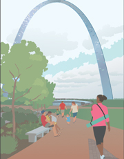 Gateway Arch Gateway Arch, illustration by Janet Muhm