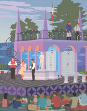 Shakespeare in the Park Shakespeare in the Park, illustration by Janet Muhm