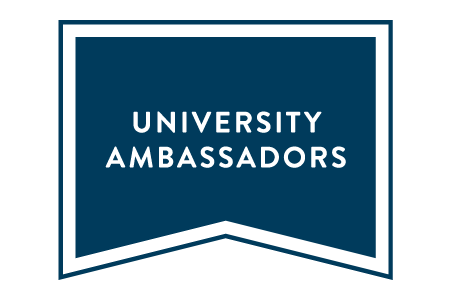 University Ambassadors wordmark Wordmark reading University Ambassadors