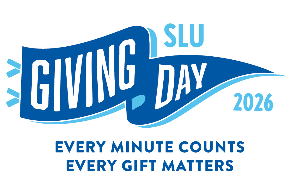 Giving Day graphic Graphic image reading "S.L.U. Giving Day 2026 Every Minute Counts Every Gift Matters."