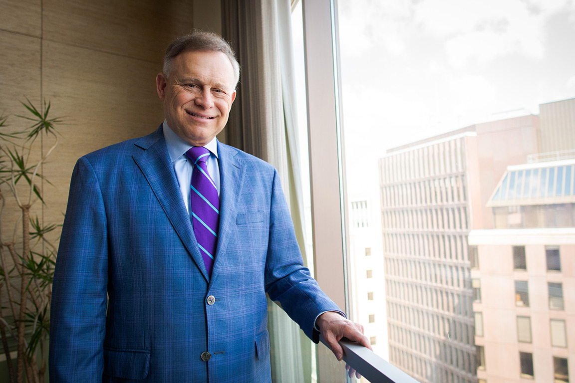 Jay Krupin poses in his office in DC