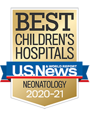 Best Children's Hospital (Neonatology) award from U.S. News